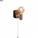 Axyaa Ceramic LED Bathroom Wall Light with Pull Chain Switch, Japan Style Mirror Decoration