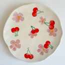 Hand-painted Flower Pattern Coffee Mug Set with Saucers by Axyaa