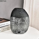 Axyaa Ceramic Abstract Art Floral Vase Set