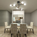 Axyaa Modern Black/Gold LED Chandelier Ceiling Lamp for Living Room & Bar