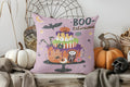 Axyaa Spooky Cake & BOO-licious Halloween Pillow Cover for Sofa, Bedroom, Car