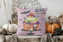 Axyaa Spooky Cake & BOO-licious Halloween Pillow Cover for Sofa, Bedroom, Car