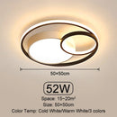 Axyaa Circle LED Ceiling Light Remote Control Bedroom Lamp Modern Living Room Lighting