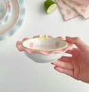 Axyaa Mini Pink Cutlery Set with Dessert & Fruit Plates & Bow-Shaped Meal Plate