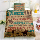 Rustic Cowboy Knight Printed Duvet Cover Set by Axyaa