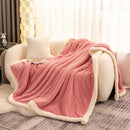 Axyaa 3D Embossed Velvet Thick Blanket Queen Size - Cozy & Warm Fleece Bedspread