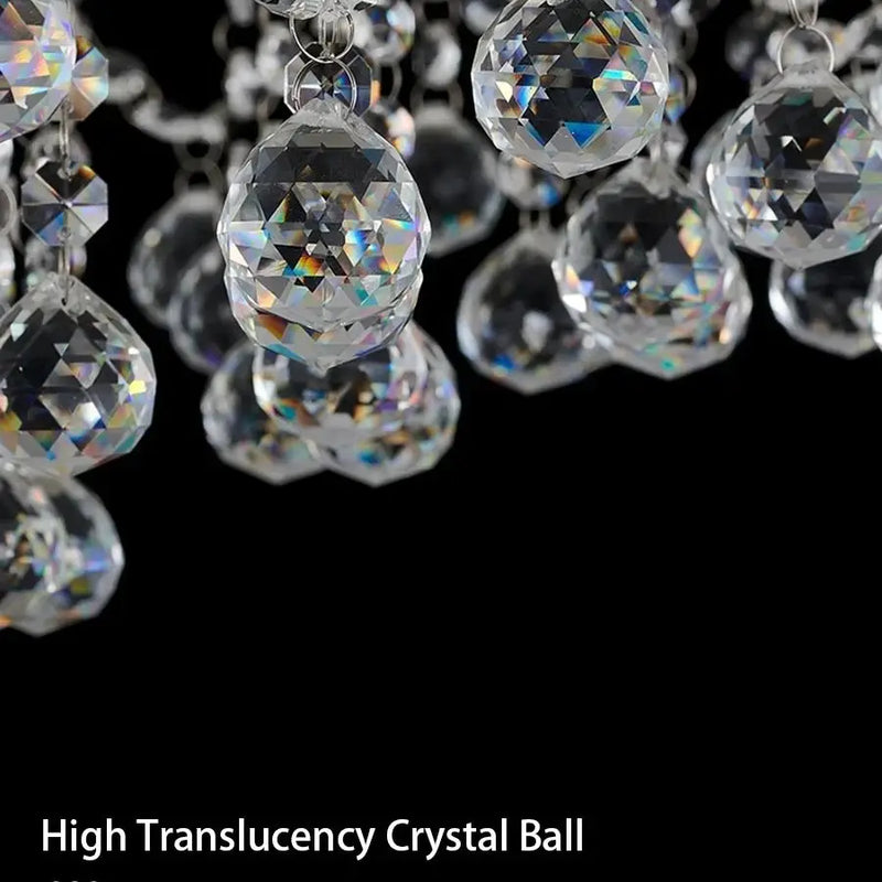 Axyaa Silver Crystal Chandelier Pendant Lamp for Luxurious Ambiance