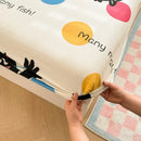 Axyaa Cartoon Fish Printed Cotton Fitted Bed Sheet - Single/Queen/King Sizes