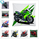 Axyaa Motorcycle Cartoon Plush Pillowcase Home Sofa Car Decor 45x45 cm