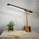 Axyaa Wood Grain LED Desk Lamp for Modern Hotel Decor & Eye Protection