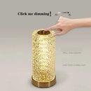 Axyaa Luxury Crystal Table Lamp | Dimmable & Rechargeable LED Bedside Lamp