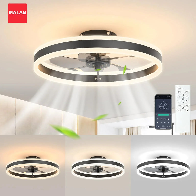Axyaa 6-Speed Ceiling Fan with Adjustable Brightness LED Lighting