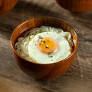 Axyaa Wooden Soup Bowl: Natural Salad Noodles Rice Bowls Home Kitchen Tableware