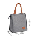 Axyaa Portable Gray Lunch Tote: Insulated Oxford Cooler Bag for Work, School, Picnics