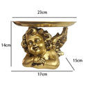 Axyaa European Gold Angel Copper Tray: Retro French Decor & Jewelry Display