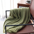 Axyaa Chunky Knit Throw Blanket, Cozy Fringed Design, Soft Weave, 47"x75" or 47"x102"