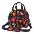 Axyaa Hippie Flower Insulated Lunch Bag with Adjustable Strap