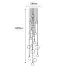 Axyaa Staircase & Indoor Spotlights Ceiling Lamp Set for Living Room Decor