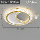 Axyaa Gold Acrylic Round Ceiling Light - Nordic Creative Bedroom Lamp