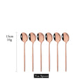 Axyaa Stainless Steel Teaspoon Set for Cake Fruit Dessert Coffee Snack