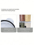 Axyaa 2.8L Airtight Food Storage Jars - Set of 4 with Labels and Pen