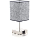Axyaa Grey Touch Desk Lamp, Dimmable Bedside Light, Rechargeable LED for Bedroom Office