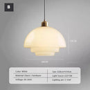 Axyaa Modern Milk Glass Pendant Lights LED for Kitchen Island Dining Room