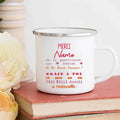 Axyaa Personalized Teacher Mug - Merci Maitresse Enamel Coffee Cup
