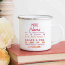 Axyaa Personalized Teacher Mug - Merci Maitresse Enamel Coffee Cup