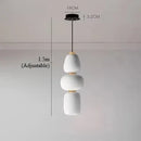 Axyaa Nordic LED Pendant Lights White Lampshade Hanging Lamps Bedroom Lighting