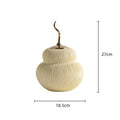 Axyaa Gourd Ceramic Vase Streak Artificial Hoist Airtight Flower Pot Storage Tank