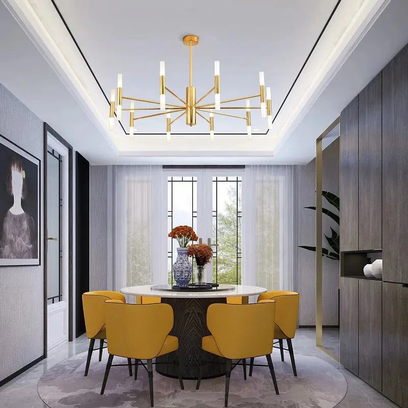 Nordic Style Chandelier by Axyaa - Modern Industrial Pendant Lighting for Living and Dining Rooms