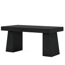 Axyaa 55" Executive Desk, Mid-Century Modern Wood Computer Desk with Double Trapezoid Base