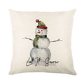 Christmas Decor Pillow Cover 18x18 in Linen Throw - Axyaa Home Decor
