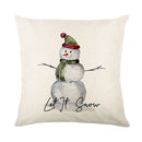 Christmas Decor Pillow Cover 18x18 in Linen Throw - Axyaa Home Decor