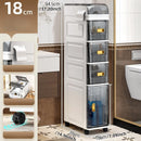 Axyaa Narrow Storage Cabinet: Multi-Tier Slim Organizer for Bathroom/Living Room