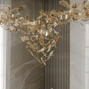 Axyaa Glass Leaf Chandelier - Luxury Sky Lighting Fixtures