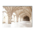 Axyaa Beige Flower Mosque Canvas Print Wall Art - Bohemian Decor for Modern Living