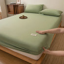 Axyaa Waterproof Washed Cotton Fitted Sheet Set