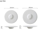 Axyaa Ceramic Soup Dessert Plate Set
