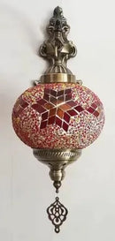 Axyaa Handcrafted Stained Glass Wall Lamp Art Deco Decor Globe Fixture