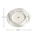Axyaa Ceramic Dinner Set - Creative Irregular Shaped Tableware for Pasta, Soup, Snacks, Desserts