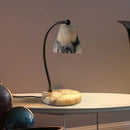 Marble Table Lamp with Black Metal Finish by Axyaa for Hotel Bedroom & Parlor