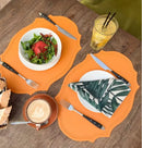 Axyaa Leather Placemat Set for Dining Table, Modern Nordic Kitchen Accessories