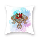 Axyaa Flower Head Cow Print Pillowcase 45x45cm