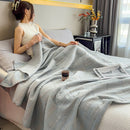 Axyaa 100% Cotton Muslin Throw Blanket - Lightweight Breathable Boho Throws