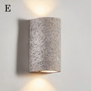 Axyaa Cement Wall Lamp: Japanese Retro LED Up Down Light for Home Decor