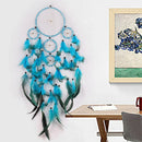 Axyaa Five-ring Tree of Life Dream Catcher with Natural Feathers