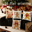 Axyaa Gingerbread Candy Cane Pillows - Sofa Bedroom Car Cushion Cover