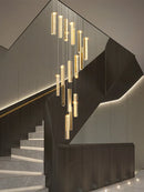 Axyaa Large Spiral Staircase Crystal Chandelier Luxe Pendant Chrome Plated